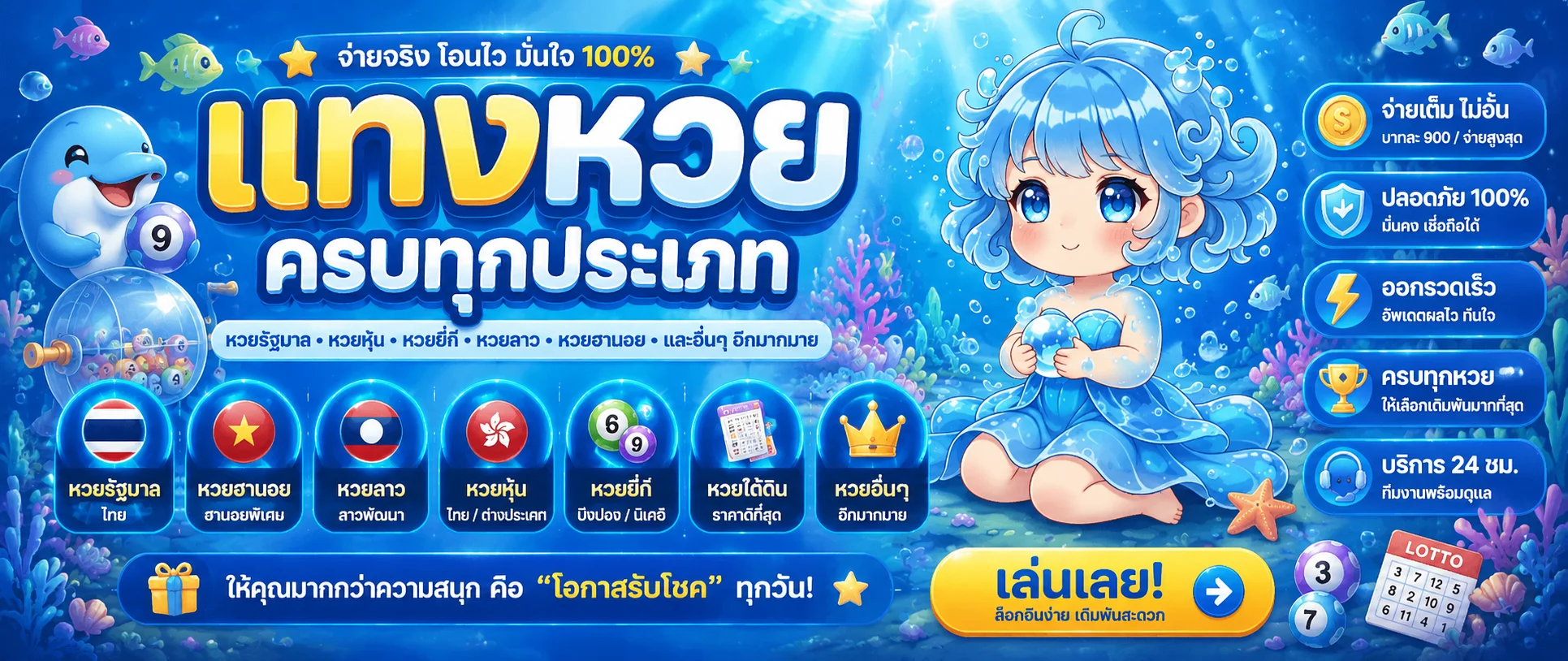แทงหวยออนไลน์ OKVIP จ่ายสูง ครบทุกสำนัก
