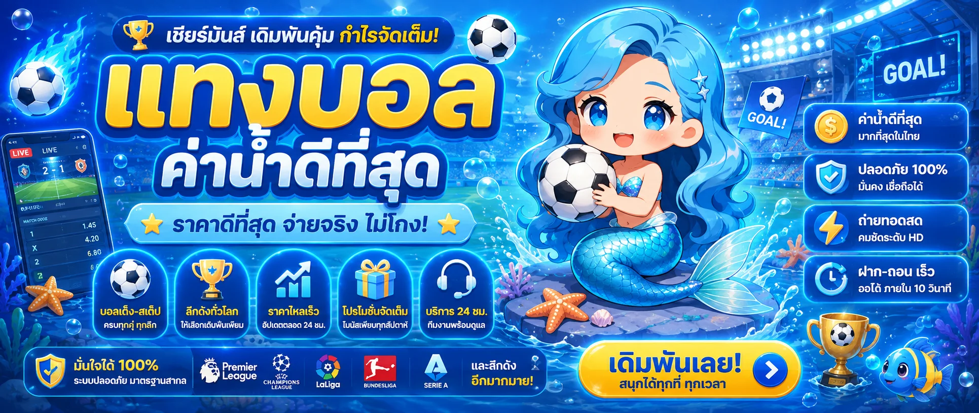 แทงบอลออนไลน์ OKVIP ครบทุกลีก ราคาน้ำดี